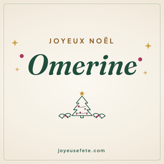 Image carrée « Joyeux Noël Omerine » pour WhatsApp
