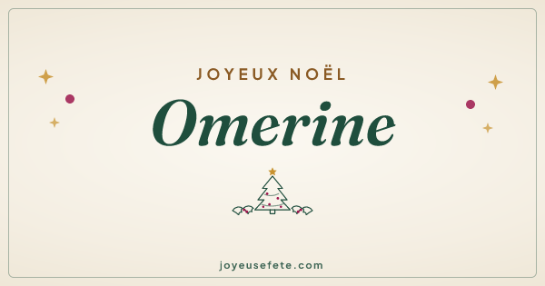 Image « Joyeux Noël Omerine » au format large