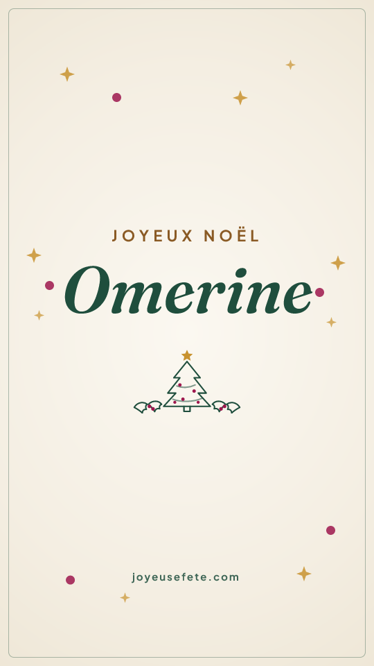 Image « Joyeux Noël Omerine » au format story