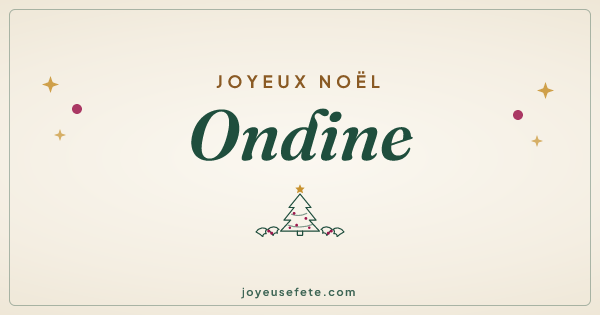 Image « Joyeux Noël Ondine » au format large