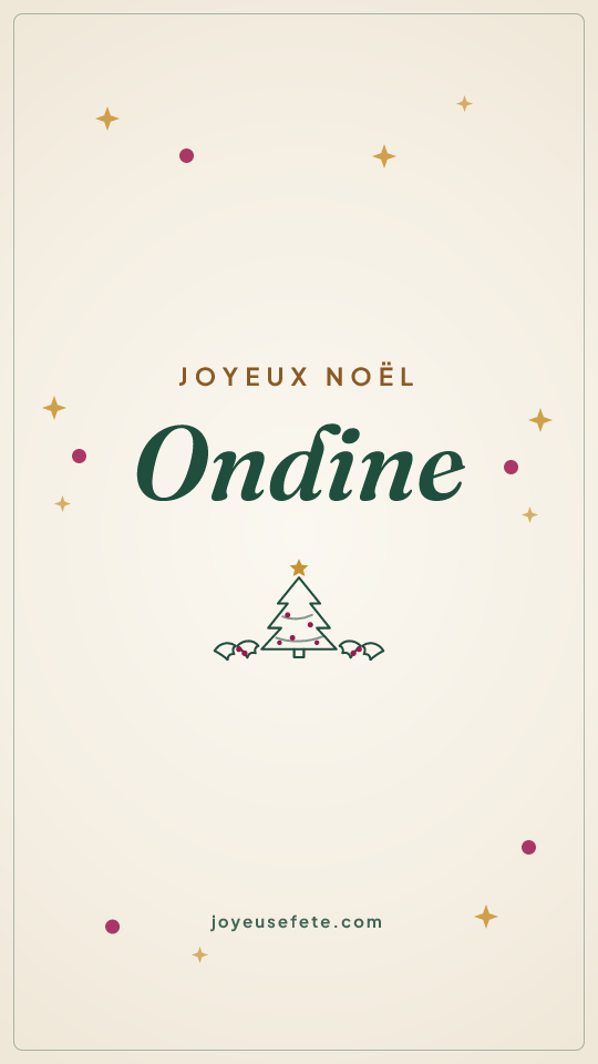 Image « Joyeux Noël Ondine » au format story