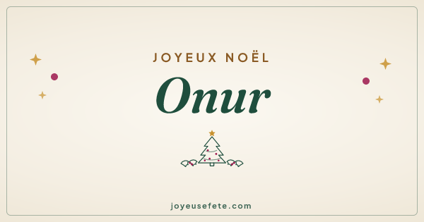 Image « Joyeux Noël Onur » au format large