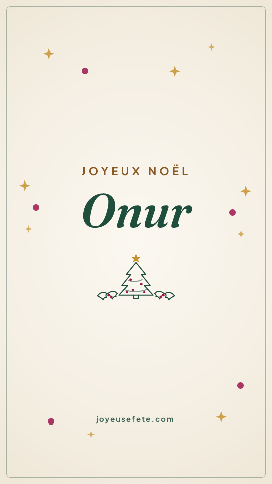 Image « Joyeux Noël Onur » au format story
