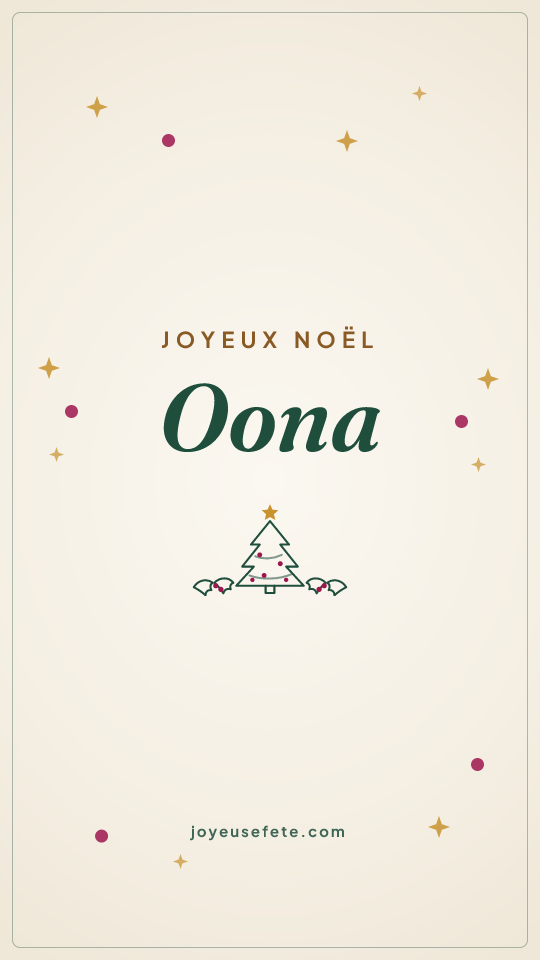 Image « Joyeux Noël Oona » au format story