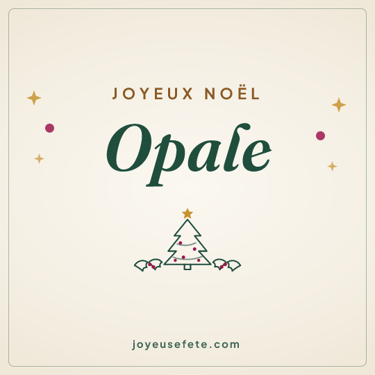 Image carrée « Joyeux Noël Opale » pour WhatsApp