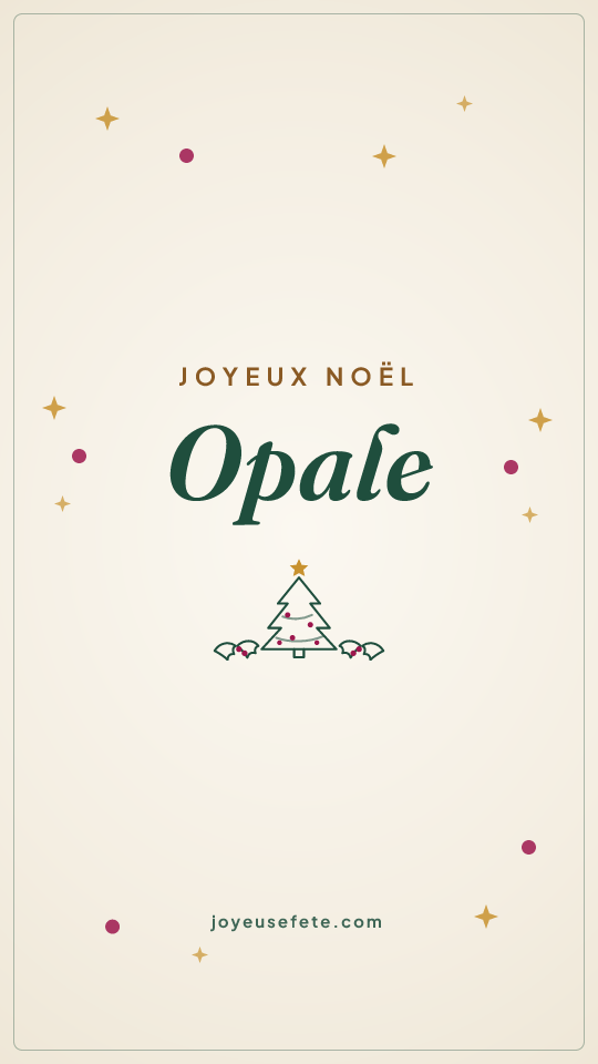 Image « Joyeux Noël Opale » au format story
