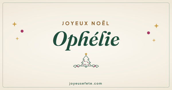 Image « Joyeux Noël Ophélie » au format large