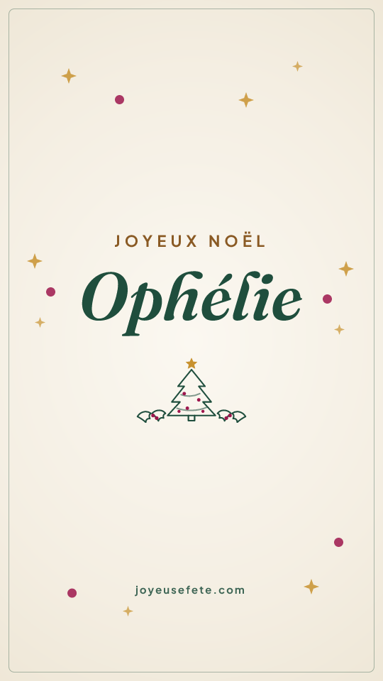 Image « Joyeux Noël Ophélie » au format story