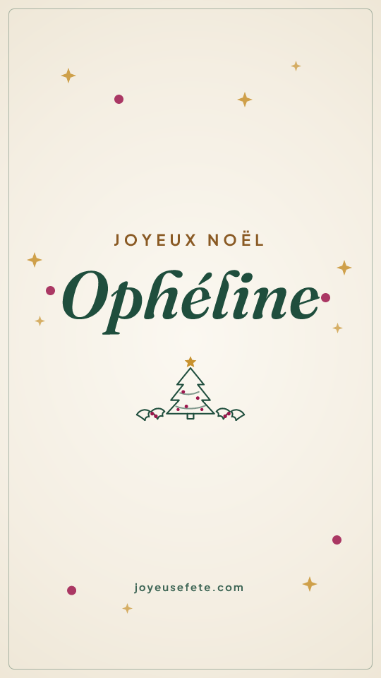 Image « Joyeux Noël Ophéline » au format story