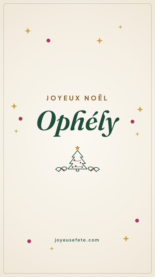 Image « Joyeux Noël Ophély » au format story