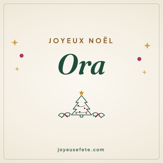 Image carrée « Joyeux Noël Ora » pour WhatsApp