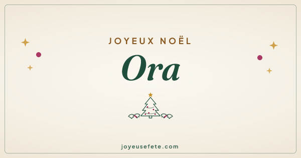 Image « Joyeux Noël Ora » au format large