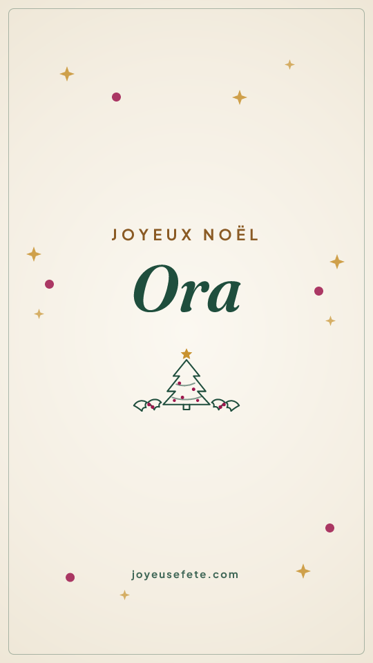 Image « Joyeux Noël Ora » au format story