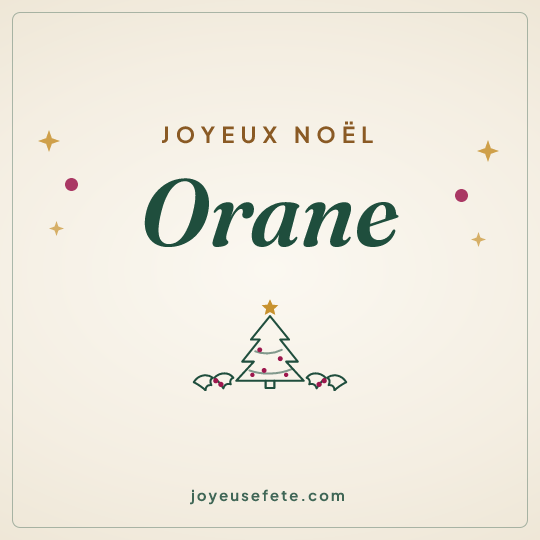 Image carrée « Joyeux Noël Orane » pour WhatsApp