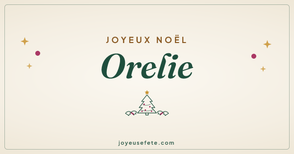 Image « Joyeux Noël Orelie » au format large