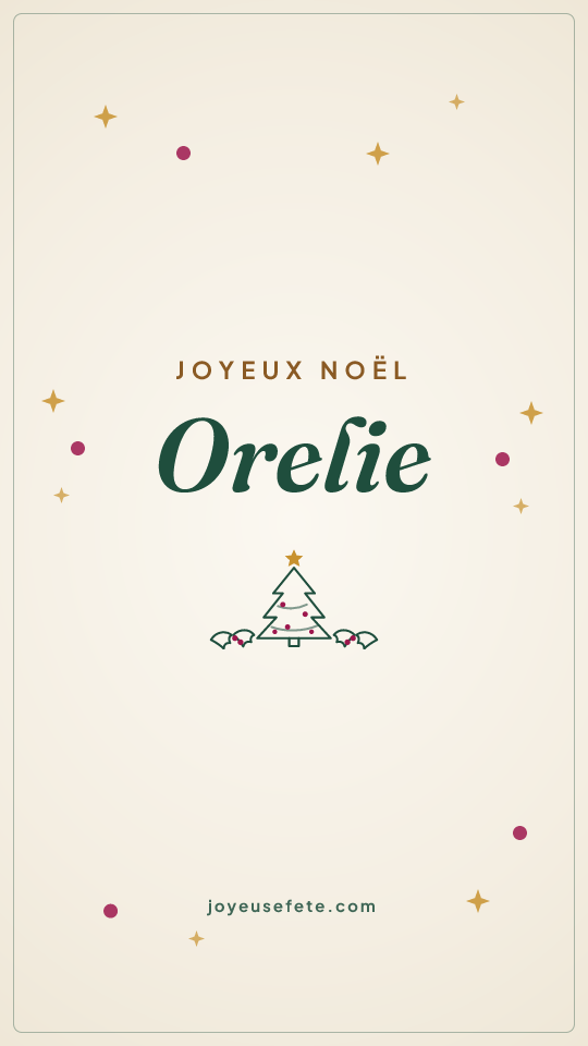 Image « Joyeux Noël Orelie » au format story