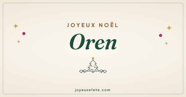 Image « Joyeux Noël Oren » au format large