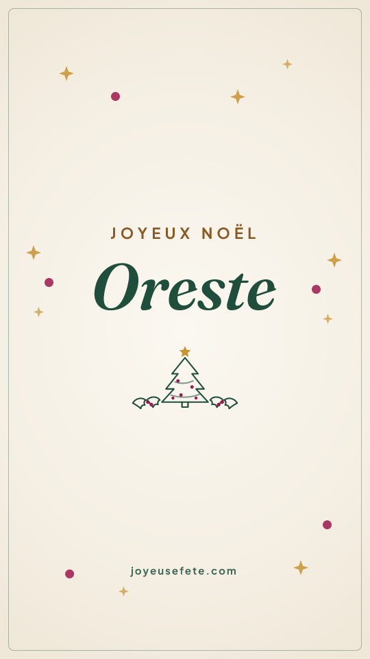 Image « Joyeux Noël Oreste » au format story