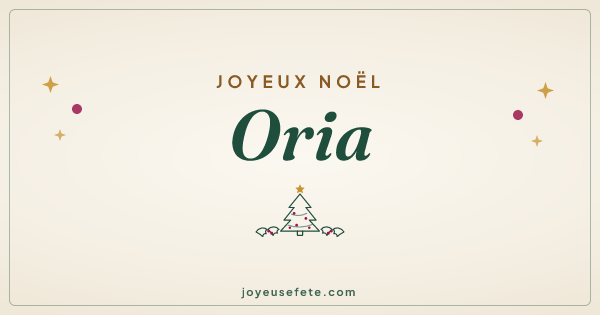 Image « Joyeux Noël Oria » au format large