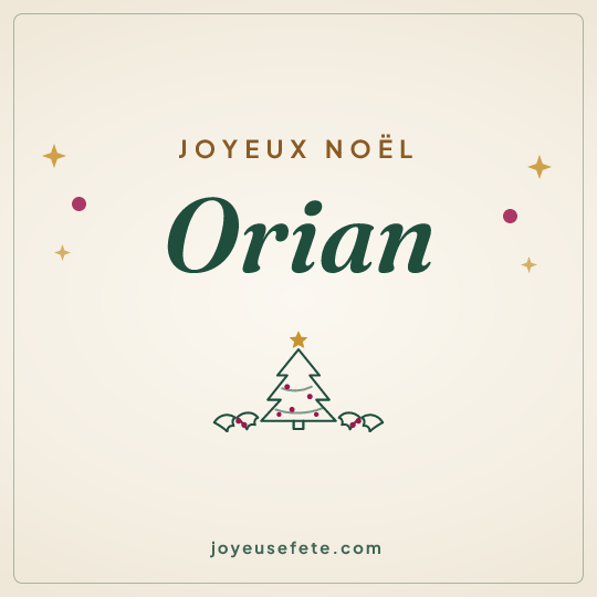 Image carrée « Joyeux Noël Orian » pour WhatsApp