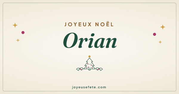 Image « Joyeux Noël Orian » au format large