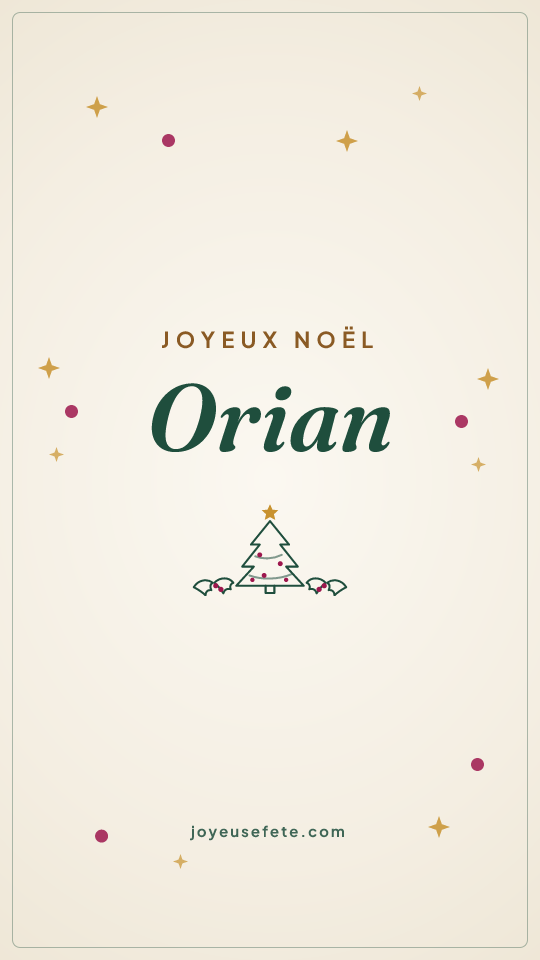 Image « Joyeux Noël Orian » au format story