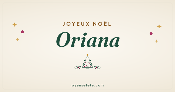 Image « Joyeux Noël Oriana » au format large