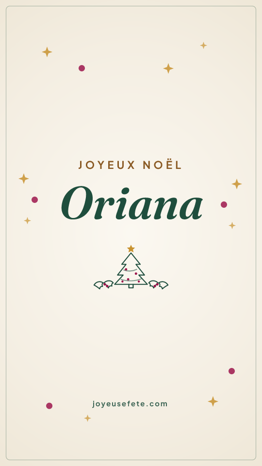 Image « Joyeux Noël Oriana » au format story