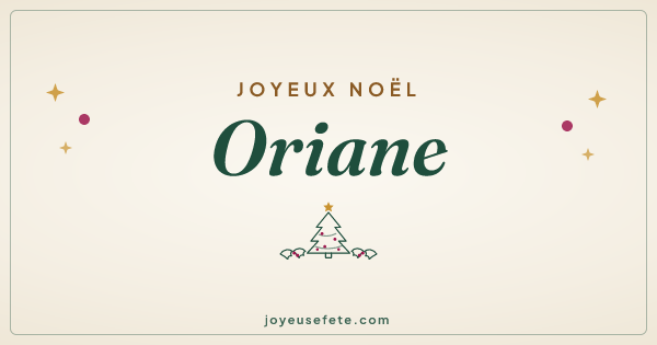 Image « Joyeux Noël Oriane » au format large