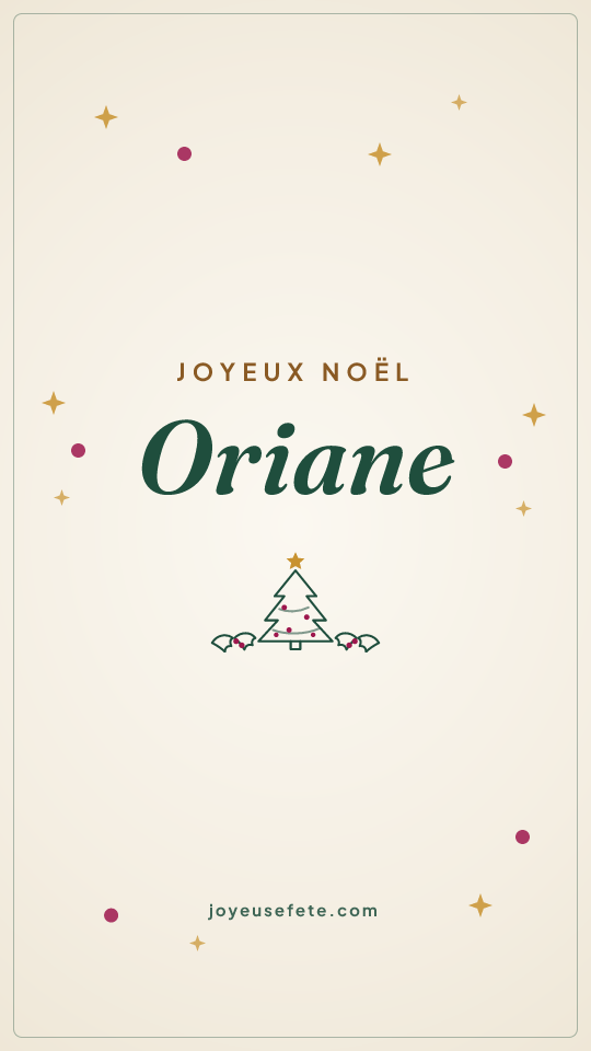 Image « Joyeux Noël Oriane » au format story