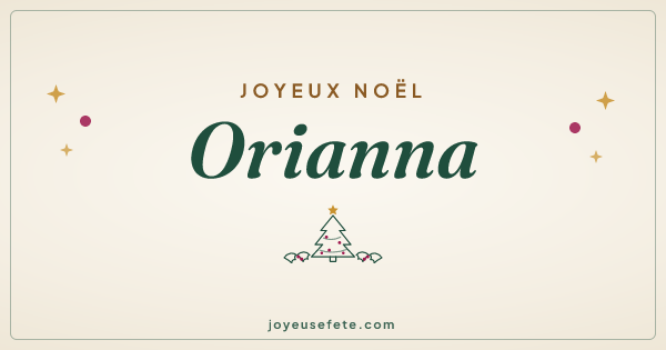 Image « Joyeux Noël Orianna » au format large