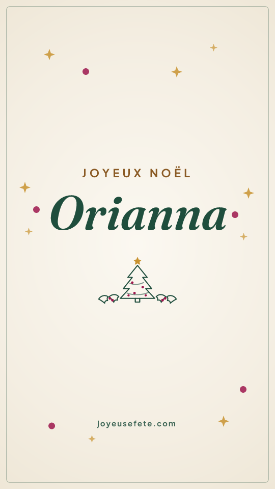 Image « Joyeux Noël Orianna » au format story