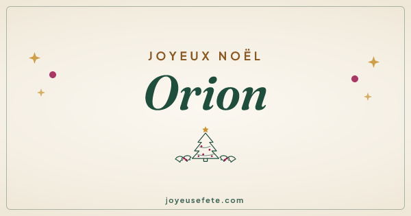 Image « Joyeux Noël Orion » au format large