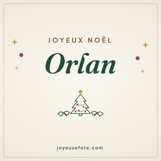 Image carrée « Joyeux Noël Orlan » pour WhatsApp