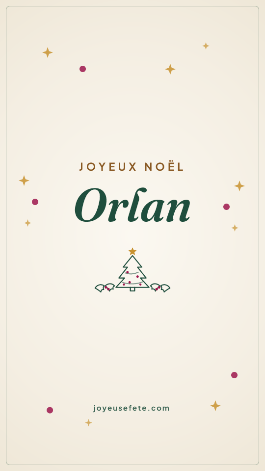 Image « Joyeux Noël Orlan » au format story