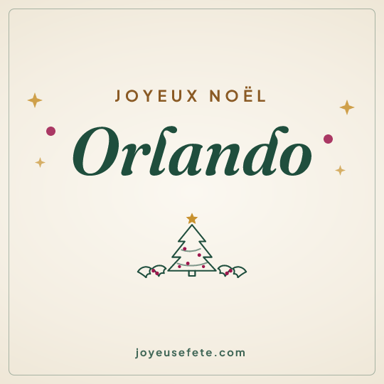 Image carrée « Joyeux Noël Orlando » pour WhatsApp