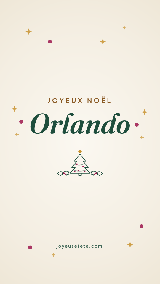 Image « Joyeux Noël Orlando » au format story