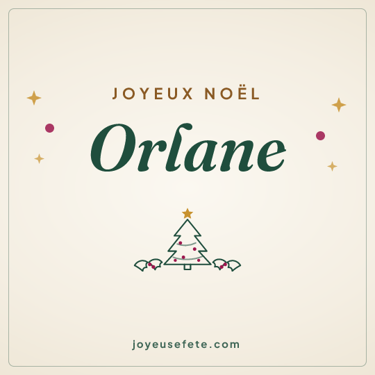 Image carrée « Joyeux Noël Orlane » pour WhatsApp