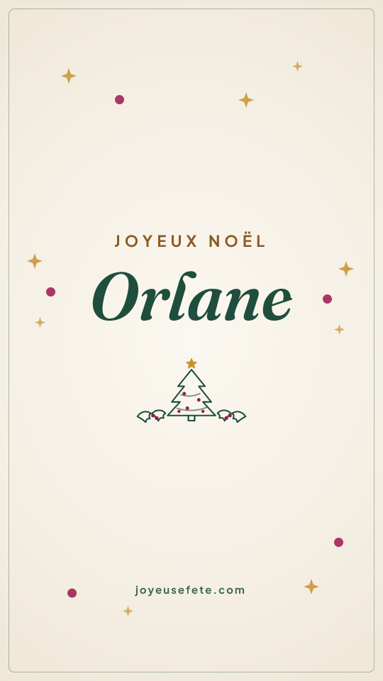 Image « Joyeux Noël Orlane » au format story