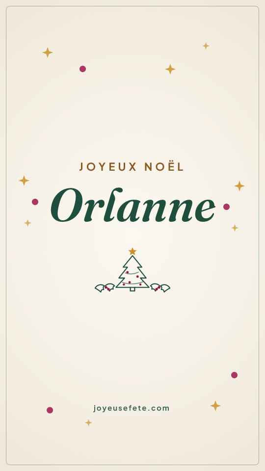 Image « Joyeux Noël Orlanne » au format story