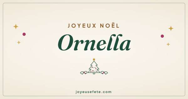 Image « Joyeux Noël Ornella » au format large