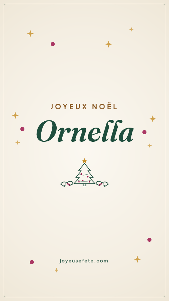 Image « Joyeux Noël Ornella » au format story