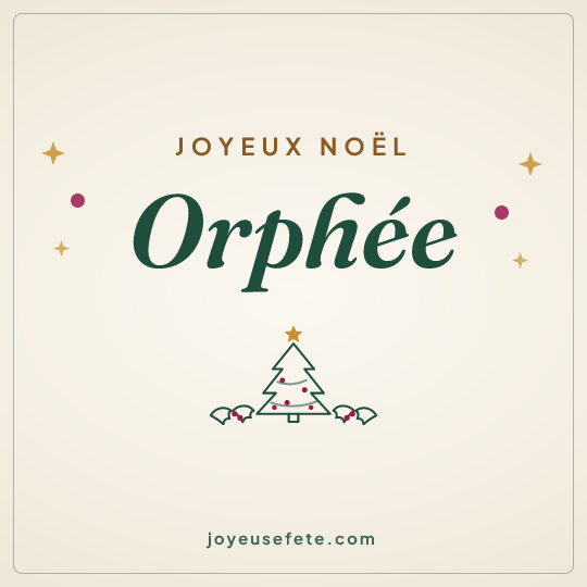 Image carrée « Joyeux Noël Orphée » pour WhatsApp