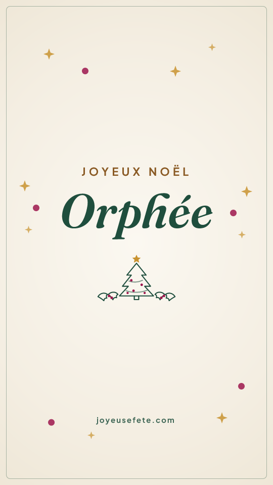 Image « Joyeux Noël Orphée » au format story