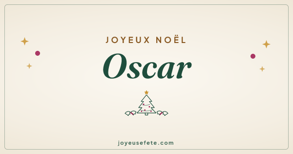 Image « Joyeux Noël Oscar » au format large