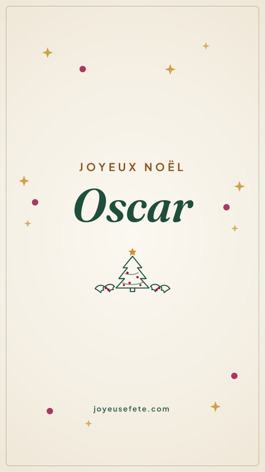 Image « Joyeux Noël Oscar » au format story