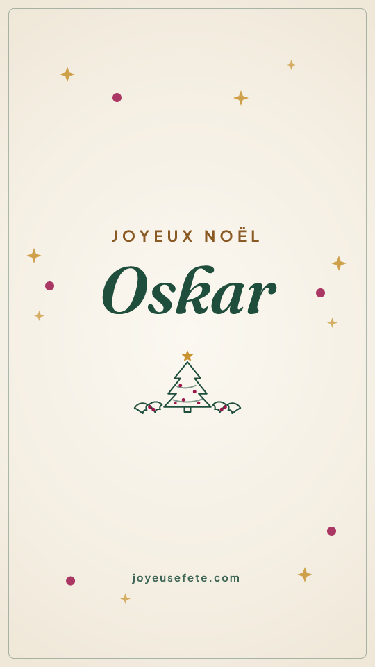 Image « Joyeux Noël Oskar » au format story