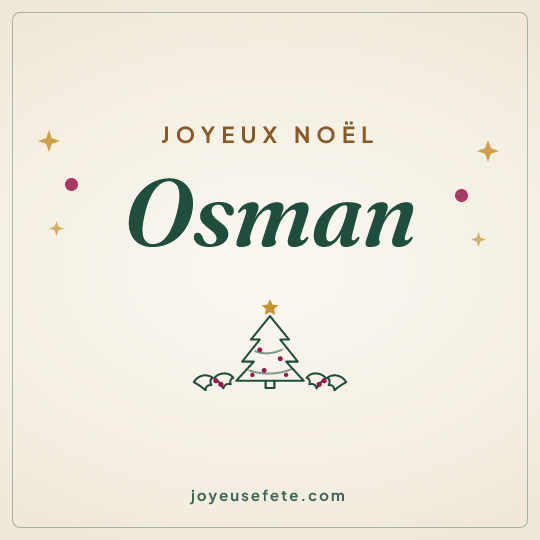 Image carrée « Joyeux Noël Osman » pour WhatsApp