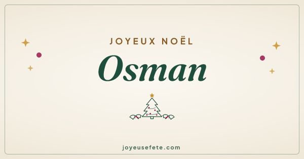Image « Joyeux Noël Osman » au format large