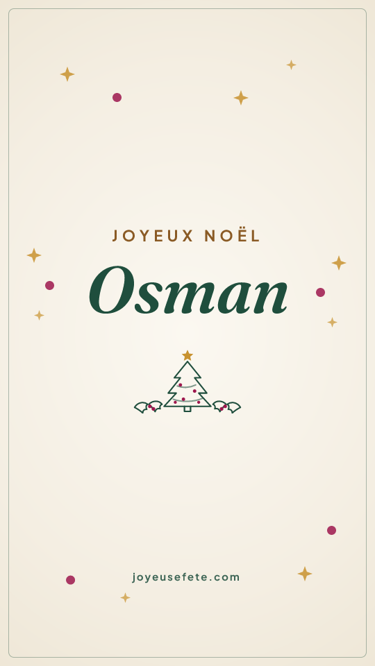 Image « Joyeux Noël Osman » au format story